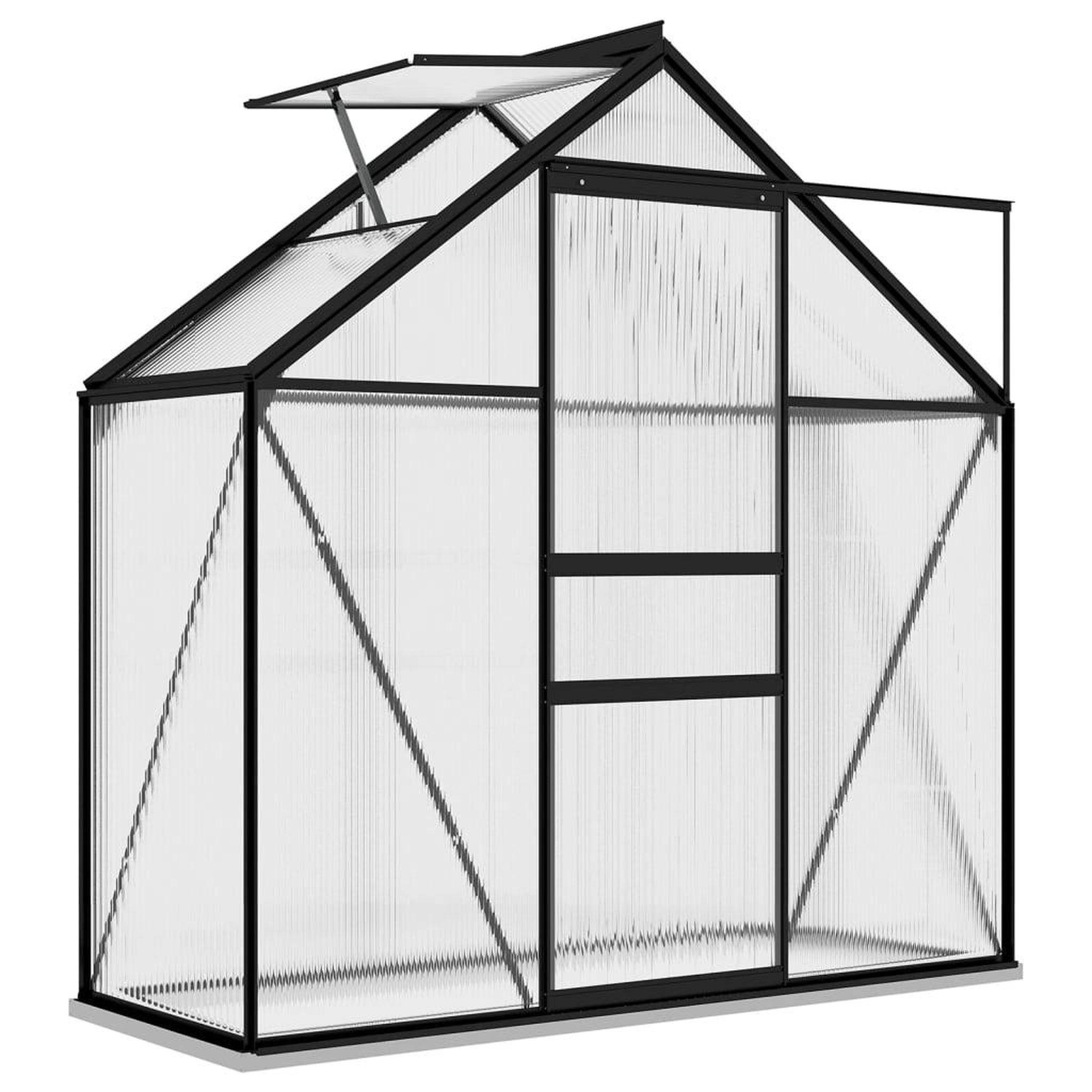 Voir la diapositive 3 : VIDAXL Serre Anthracite Aluminium 1,33 m^2