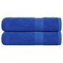 Voir la diapositive 1 : VIDAXL Essuie mains 2 pcs bleu 50x100 cm 360 g m² 100% coton