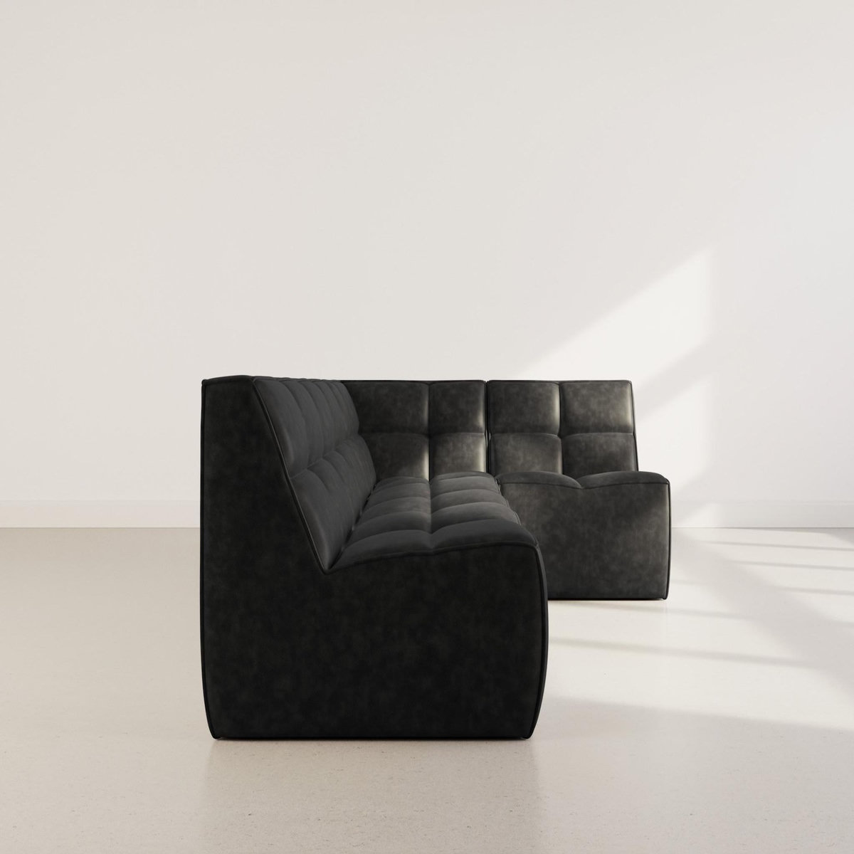 LISA DESIGN Alya - canapé modulable d'angle réversible 4 places en simili