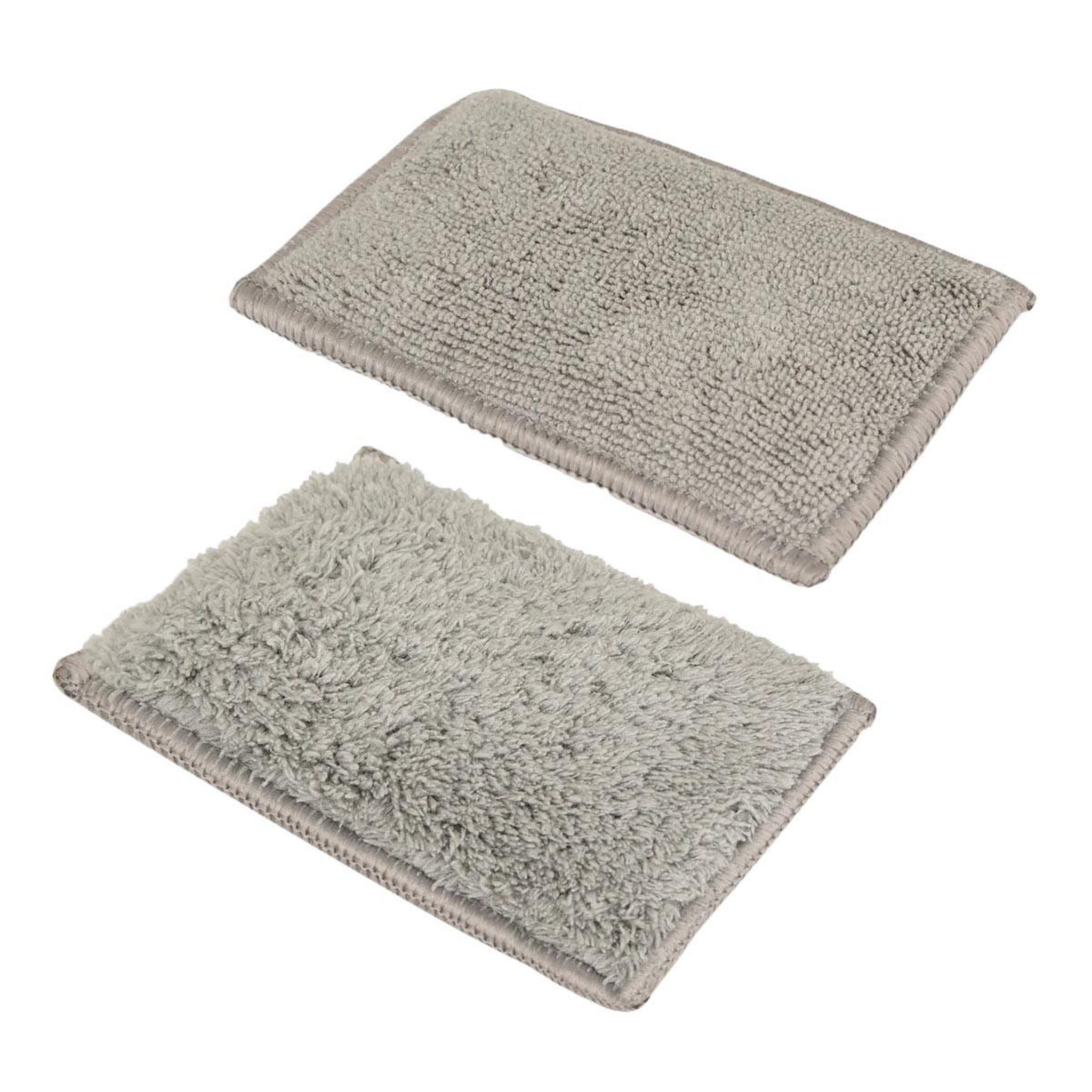 Voir la diapositive 3 : FIVE Lot de 2 éponges réutilisables  microfibre  13cm gris
