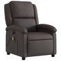 Voir la diapositive 4 : VIDAXL Fauteuil de massage inclinable electrique marron fonce