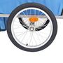 Voir la diapositive 5 : VIDAXL Remorque de vélo gris et bleu 30 kg
