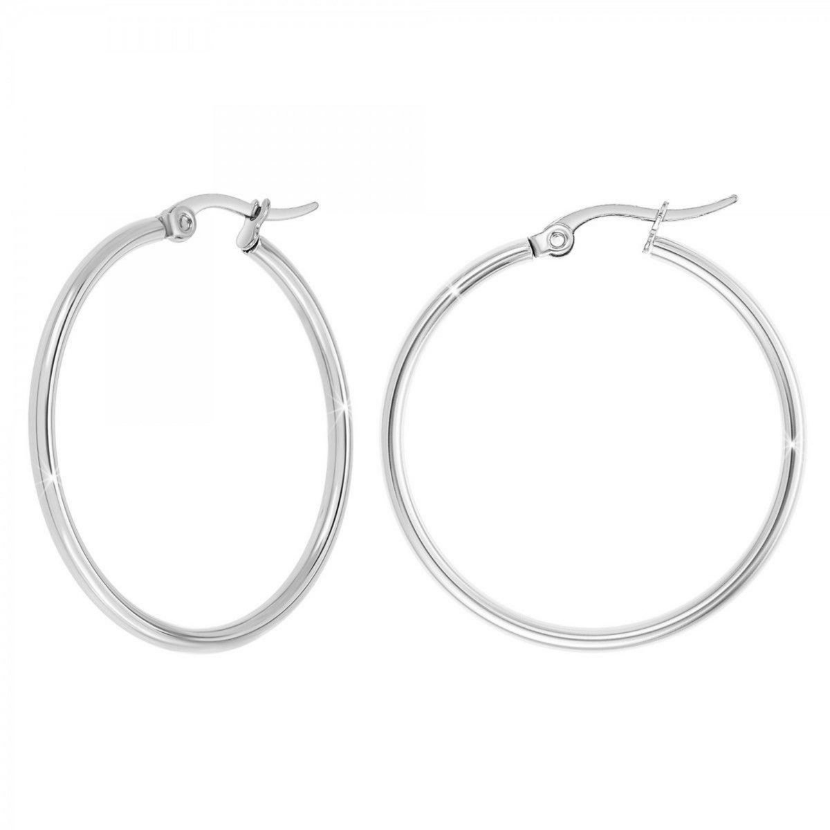 SC CRYSTAL Boucles d'oreilles créoles en acier inoxydable par SC Crystal