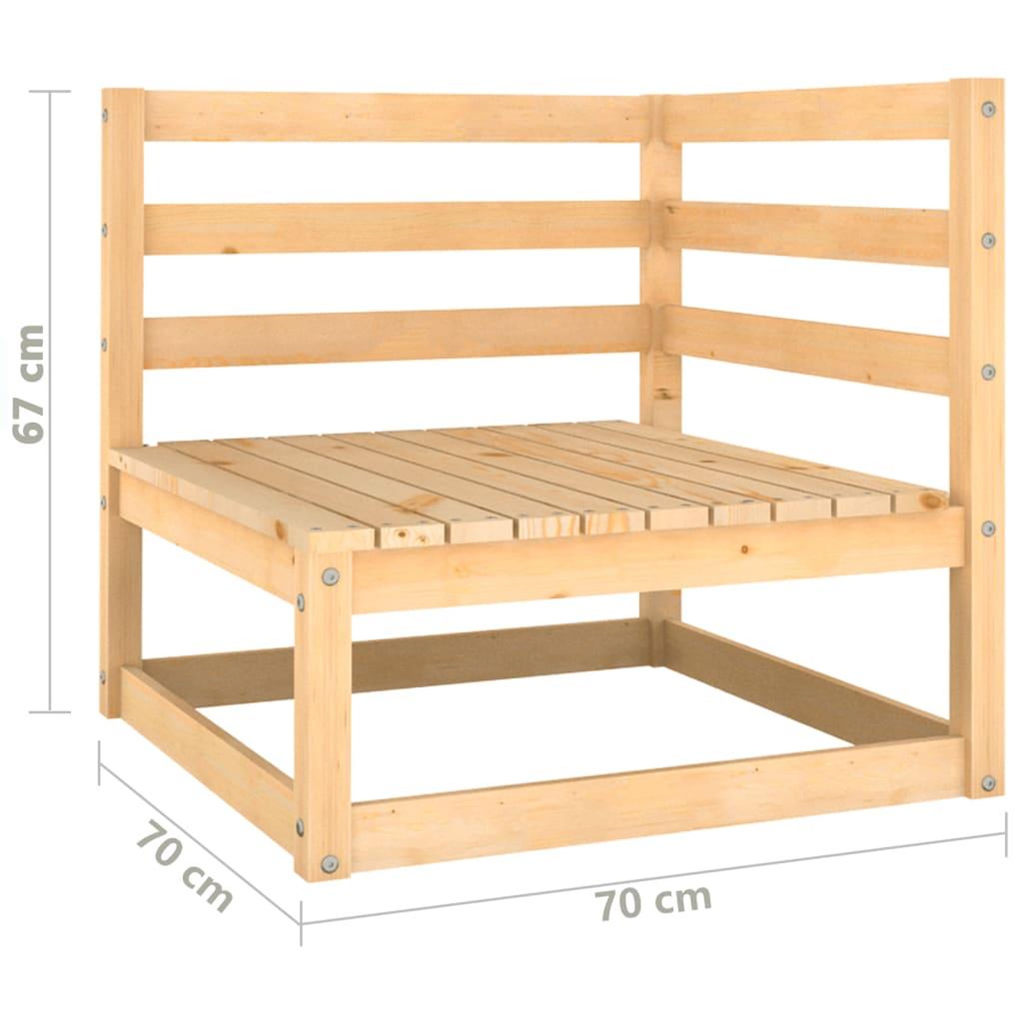 Voir la diapositive 6 : VIDAXL Canapes d'angle de jardin 2 pcs bois de pin massif