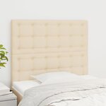 VIDAXL Tetes de lit 2 pcs Creme 100x5x78/88 cm Tissu