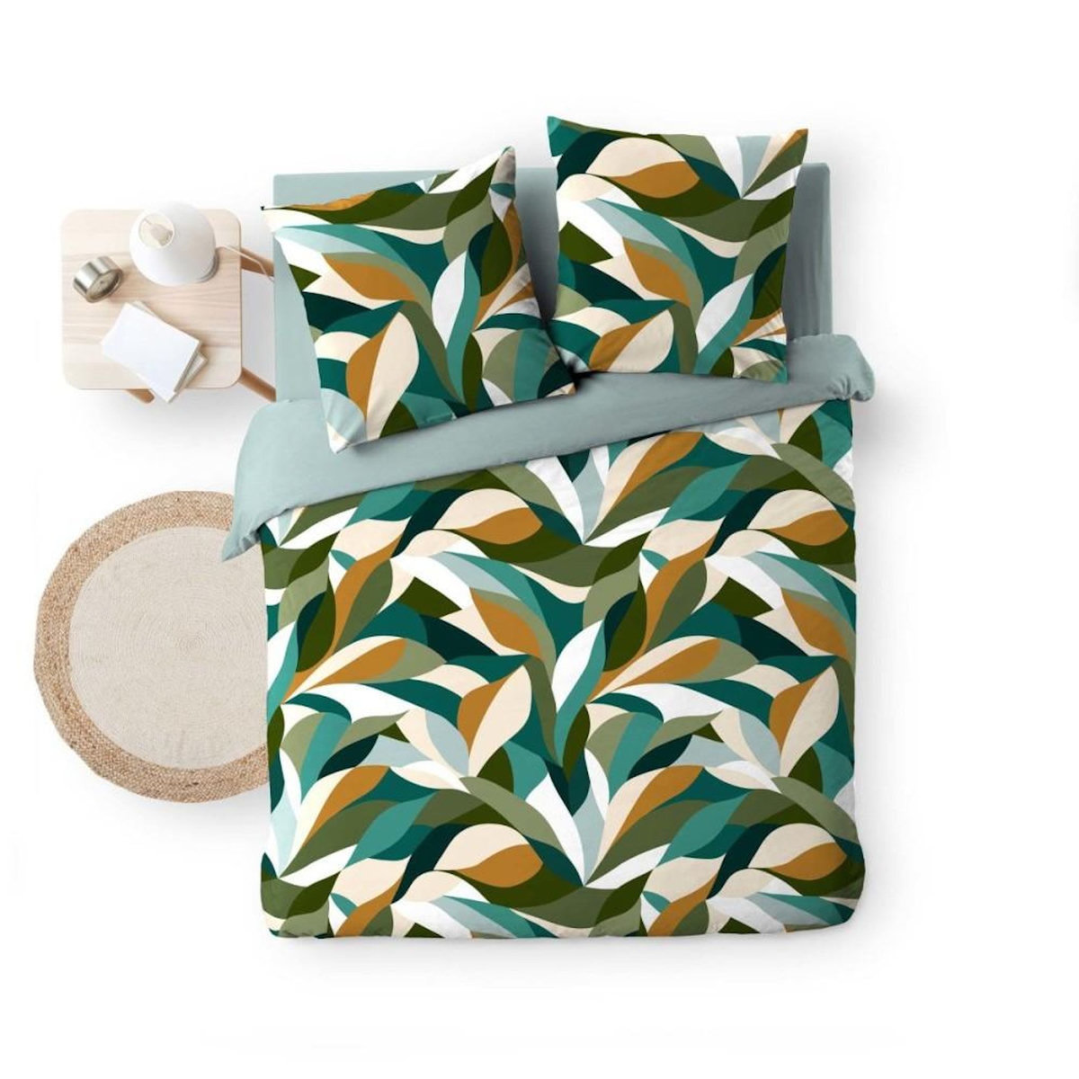 Douceur d'Intérieur Housse de couette 240x220 + 2 taies 100% coton