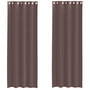 Voir la diapositive 2 : VIDAXL Rideaux en voile avec œillets 2 pcs marron 140x300 cm