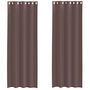 Voir la diapositive 2 : VIDAXL Rideaux en voile avec œillets 2 pcs marron 140x300 cm