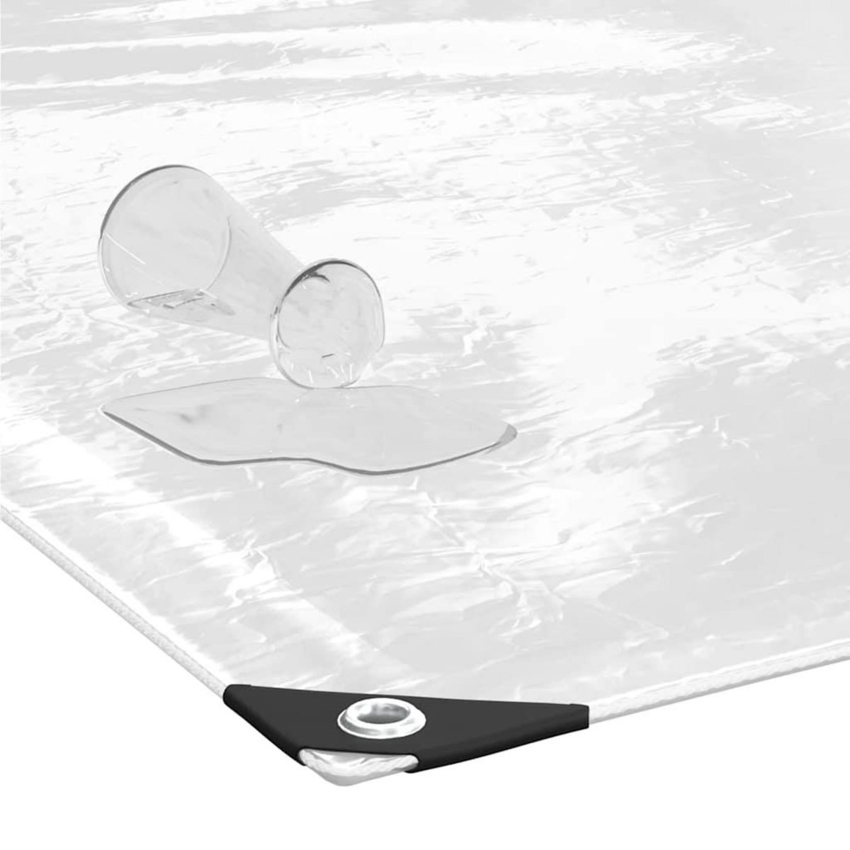 VIDAXL Bache transparente avec œillets 6x8 m PVC