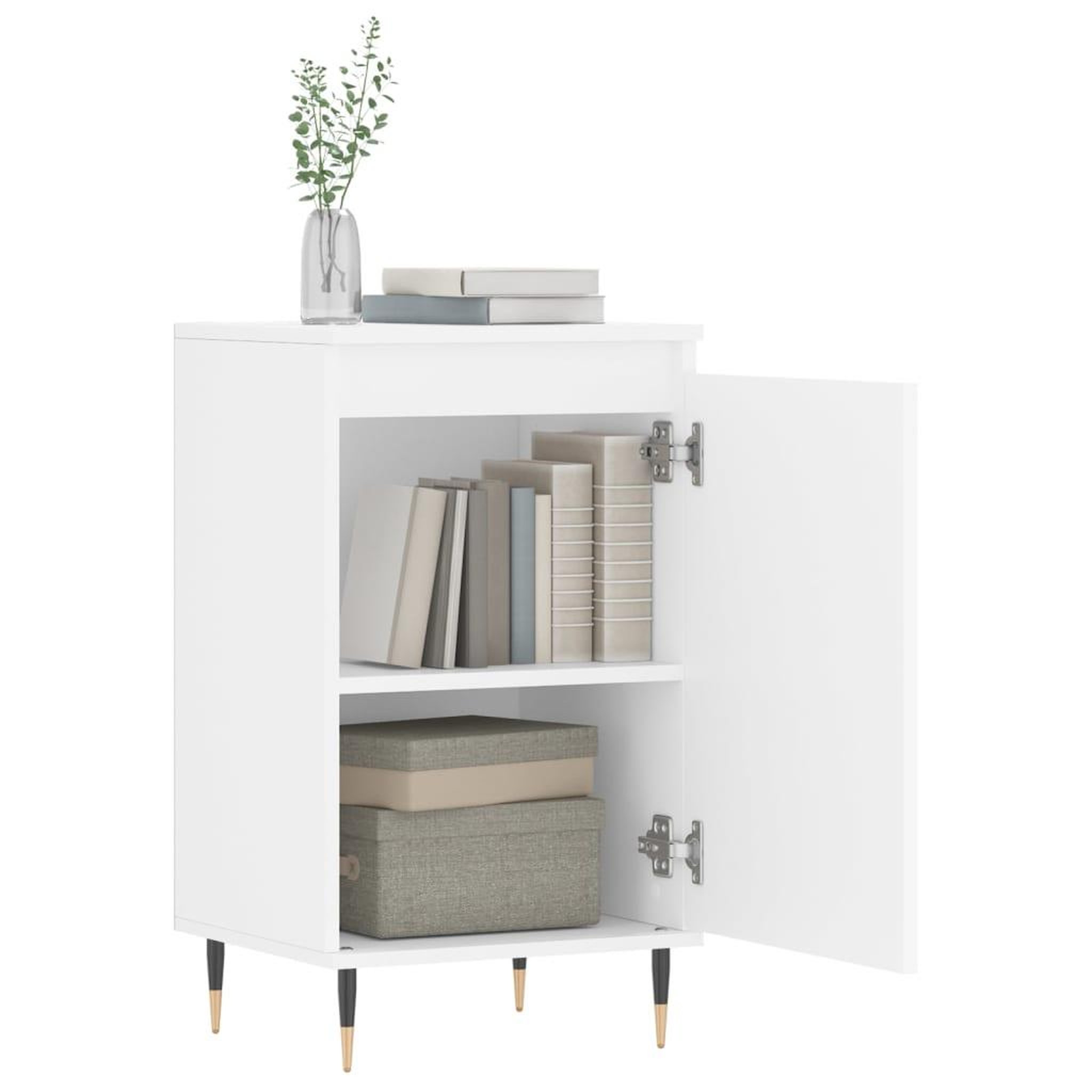 Voir la diapositive 4 : VIDAXL Buffets 2 pcs blanc 40x35x70 cm bois d'ingenierie