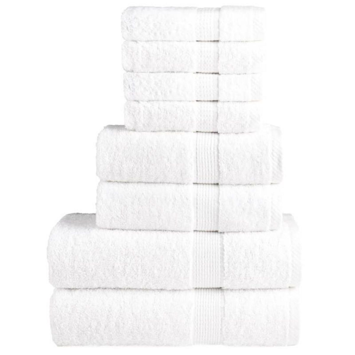 VIDAXL Ensemble de serviettes de qualité supérieure SOLUND 8 pcs blanc