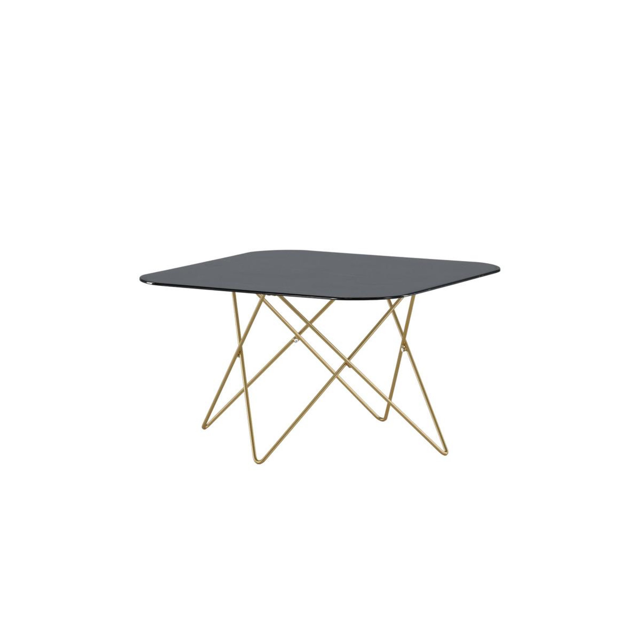 Voir la diapositive 2 : Paris Prix Table basse en verre marbré  tristar  80cm noir & or