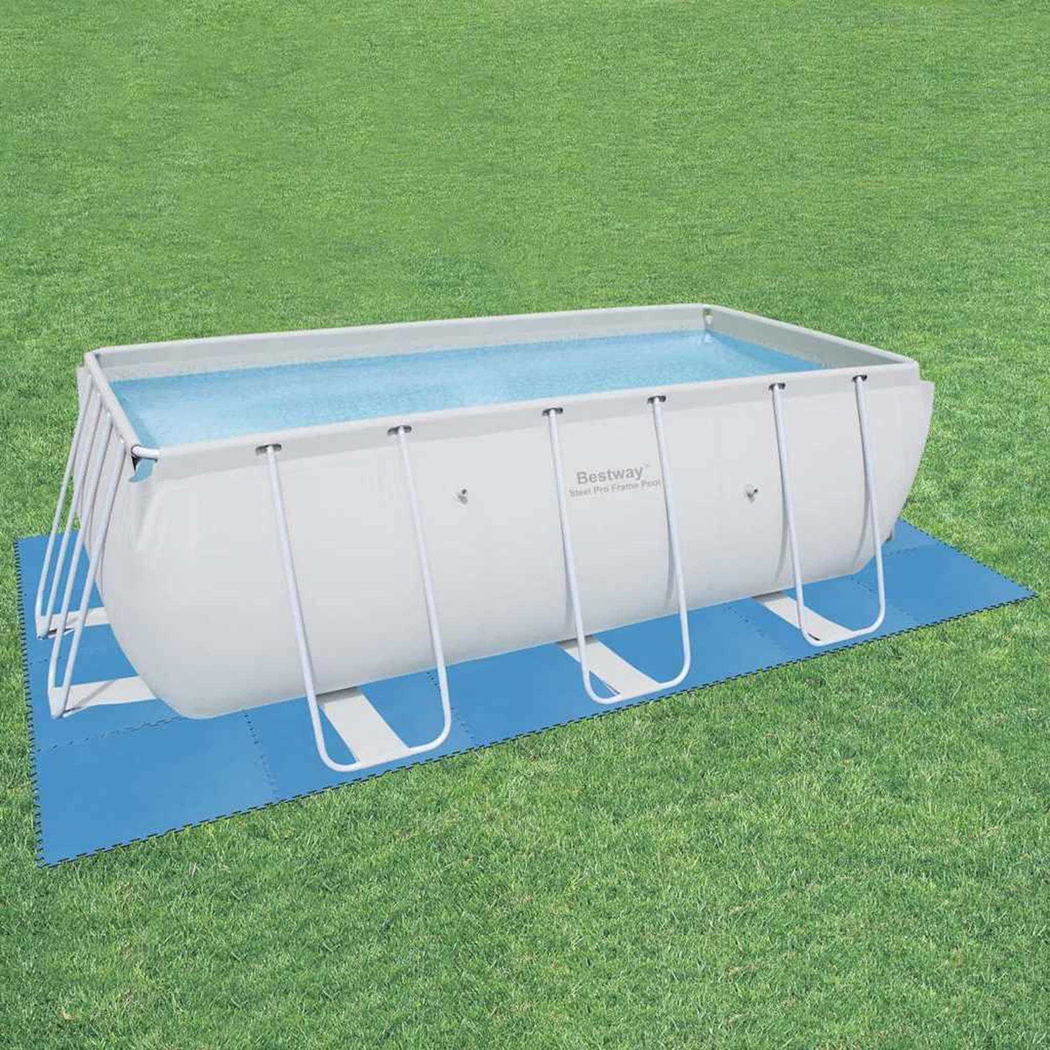 Voir la diapositive 2 : BESTWAY Bestway Protecteurs de plancher de piscine 8 pcs Bleu 58220