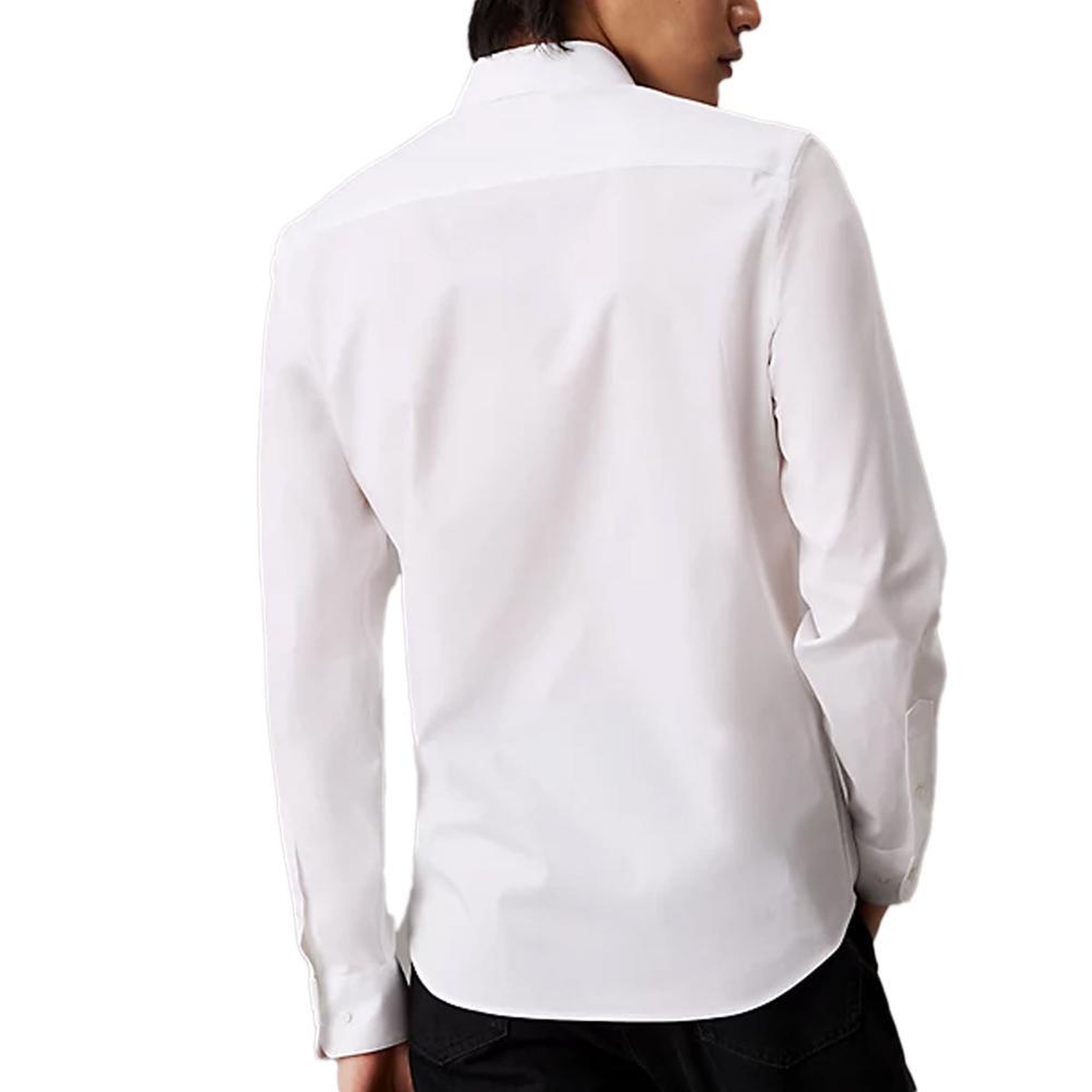 Voir la diapositive 2 : CALVIN KLEIN JEANS Chemise Blanche/Noir Homme Calvin Klein Jeans Poplin Stretch