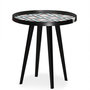 Voir la diapositive 2 : Paris Prix Table d'Appoint à Rebord 3 Covers  Scandinave  45cm Noir
