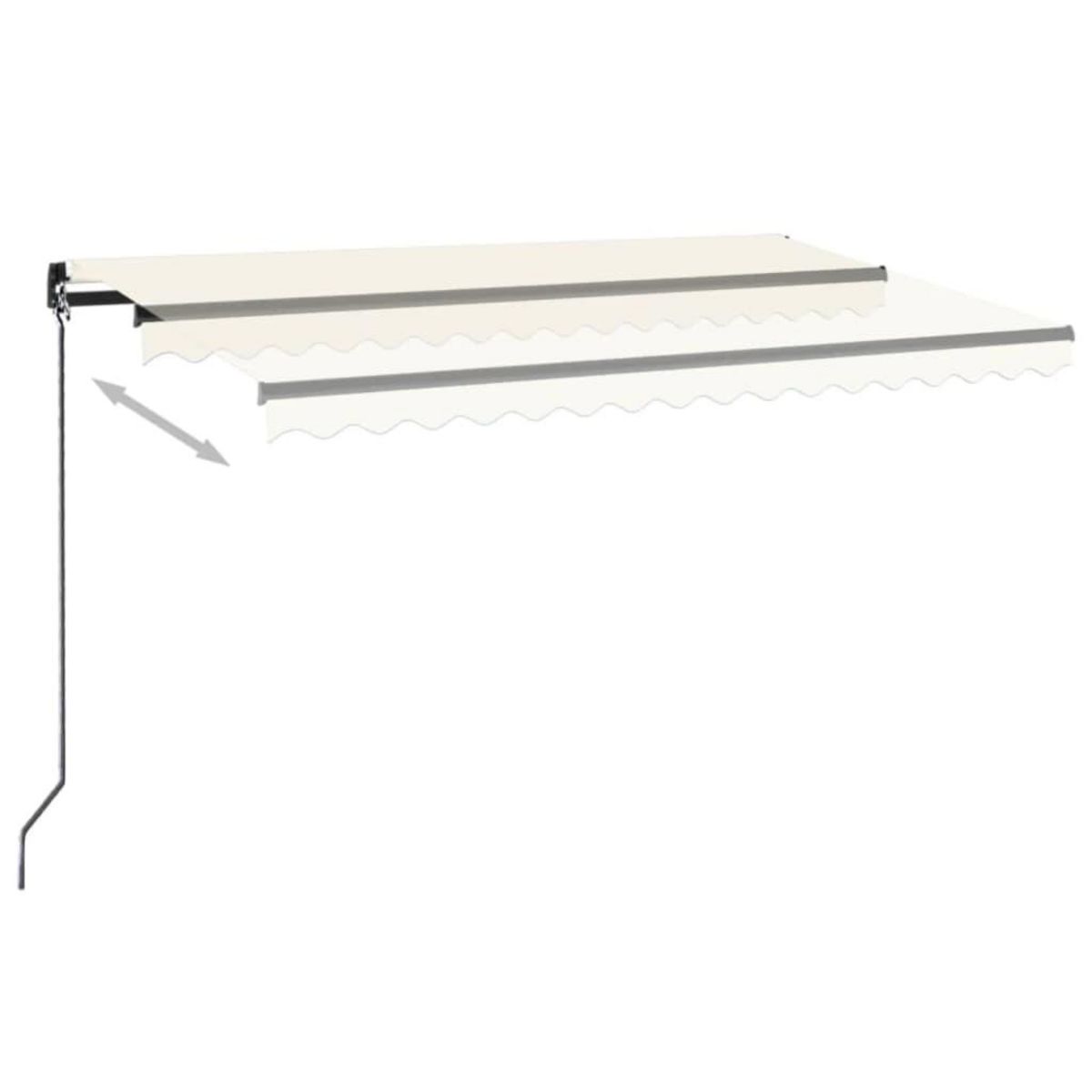 VIDAXL Auvent manuel retractable 450x350 cm Creme