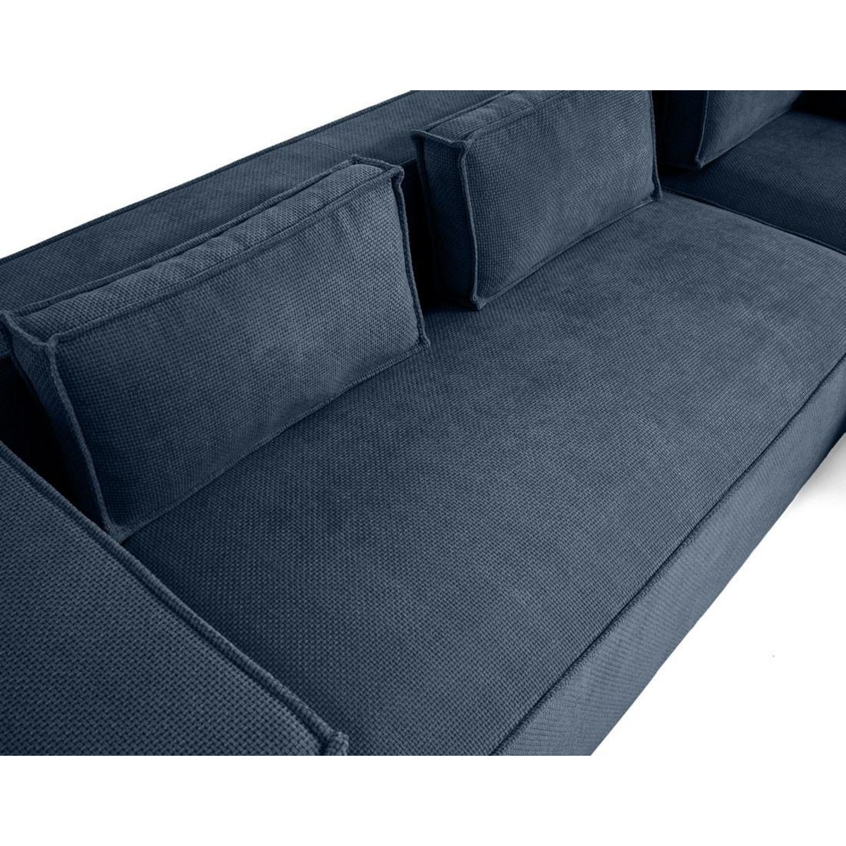 LISA DESIGN Stella - canapé d'angle droit - 4 places - en tissu texturé