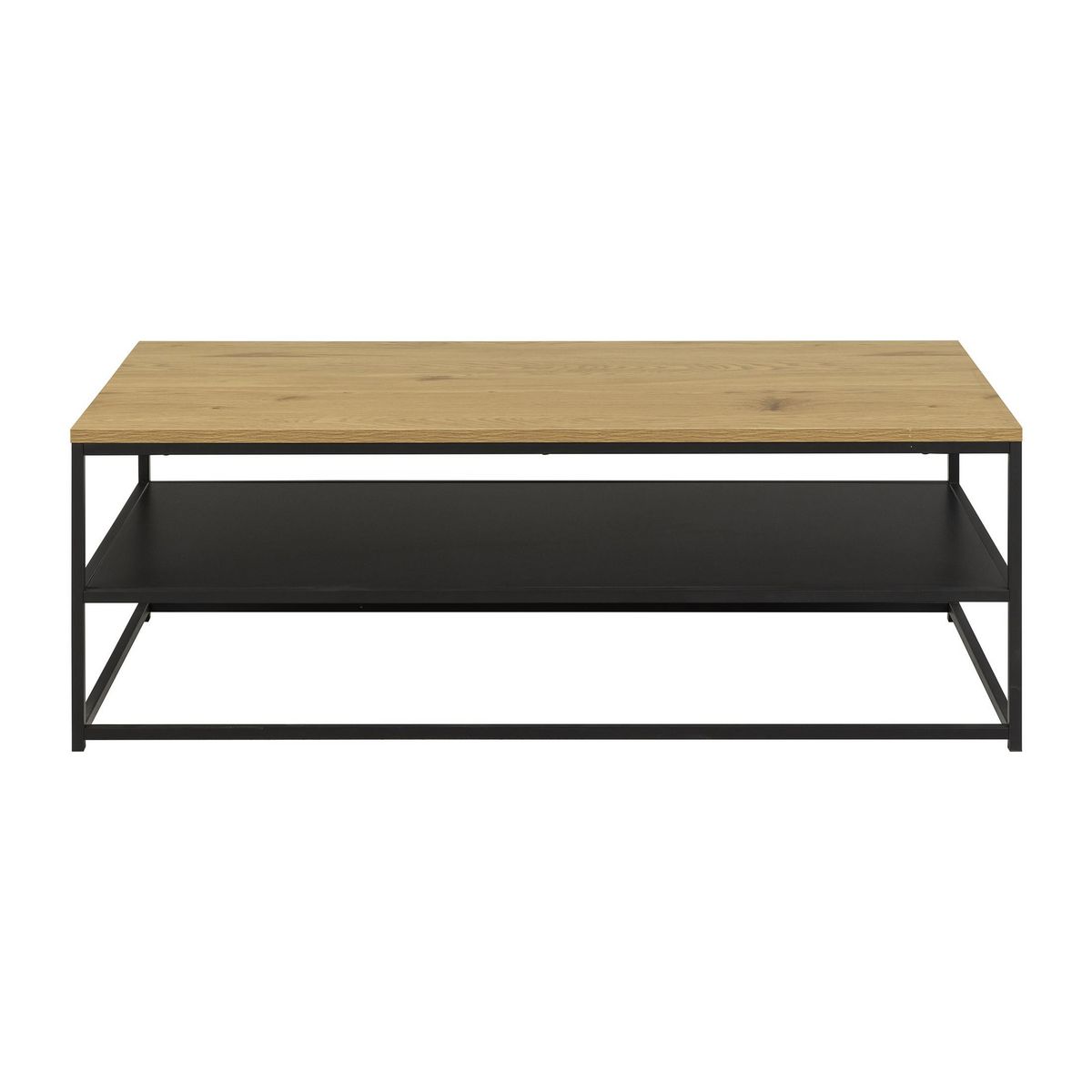 LISA DESIGN Salida - table basse - effet bois et métal noir - 120 cm