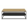 Voir la diapositive 5 : LISA DESIGN Salida - table basse - effet bois et métal noir - 120 cm
