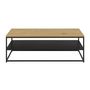 Voir la diapositive 5 : LISA DESIGN Salida - table basse - effet bois et métal noir - 120 cm