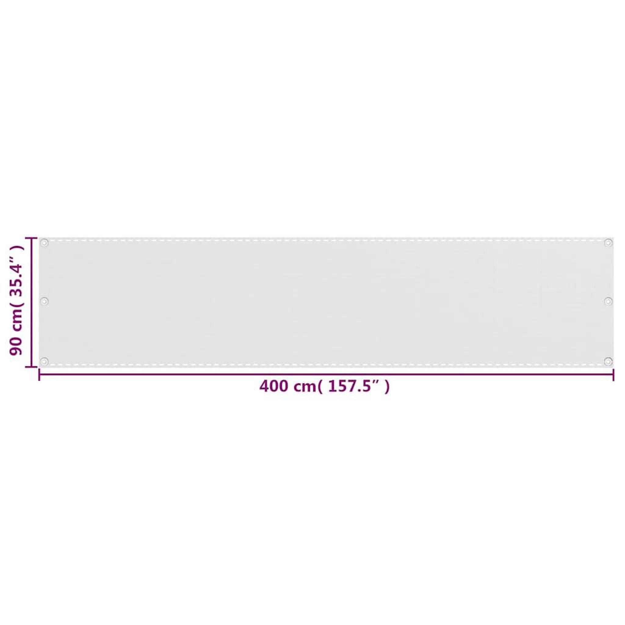 Voir la diapositive 5 : VIDAXL Ecran de balcon en pehd blanc de 90x400 cm