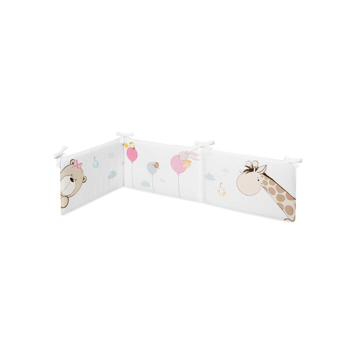 INTERBABY Parure de lit 2 Pcs. Cotton Musseline Jirafa Tren Rose