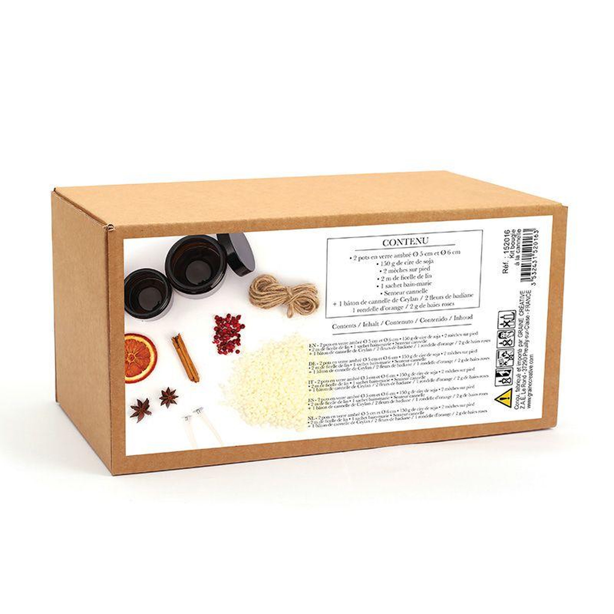 Voir la diapositive 3 : Graine créative Kit DIY mes bougies à la cannelle