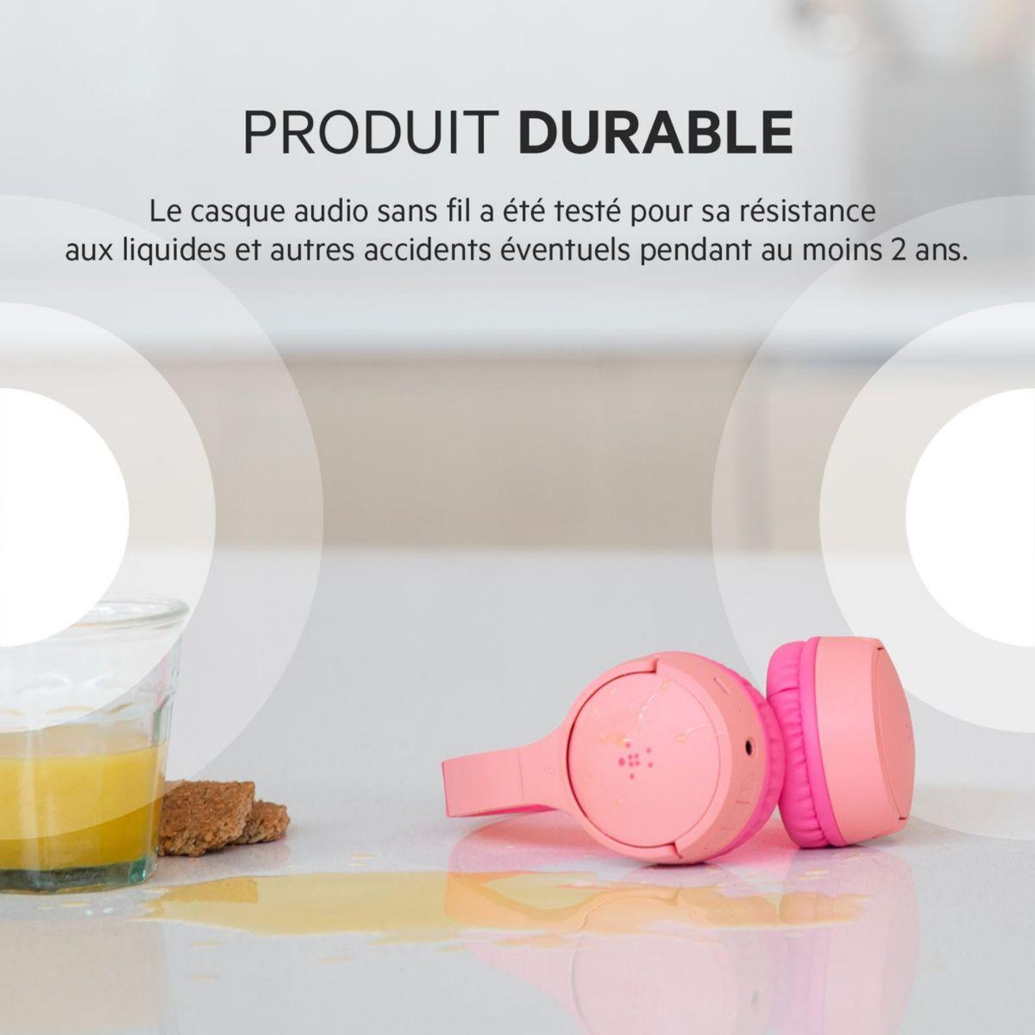 Voir la diapositive 4 : Belkin Casque SoundForm pour enfant Mini Rose