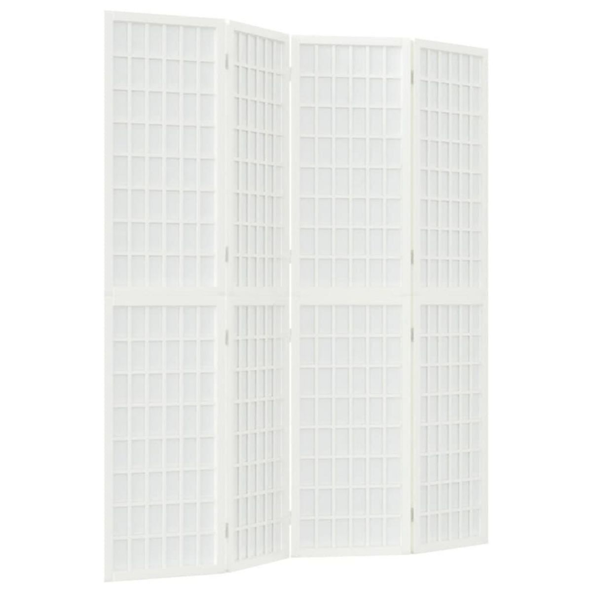 VIDAXL Cloison de separation pliable 4 panneaux 160x170 cm Blanc