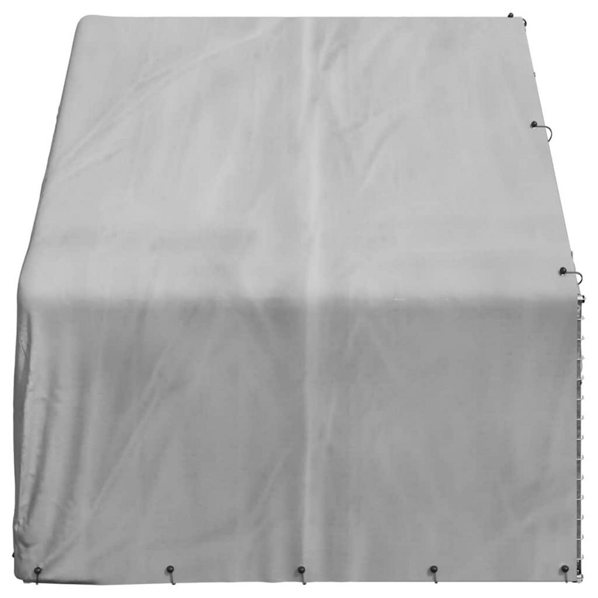 VIDAXL Chenil d'exterieur pour chiens housse 3x2x1,9 m acier galvanise