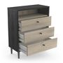 Voir la diapositive 3 : Commode 3 tiroirs 1 niche style industriel L60cm SMART
