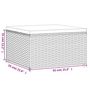 Voir la diapositive 6 : VIDAXL Repose-pied de jardin avec coussin noir resine tressee