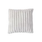 TOILINUX Coussin SELA imitiation fourrure. Coloris disponibles : Vert, Blanc, Beige, Jaune, Noir