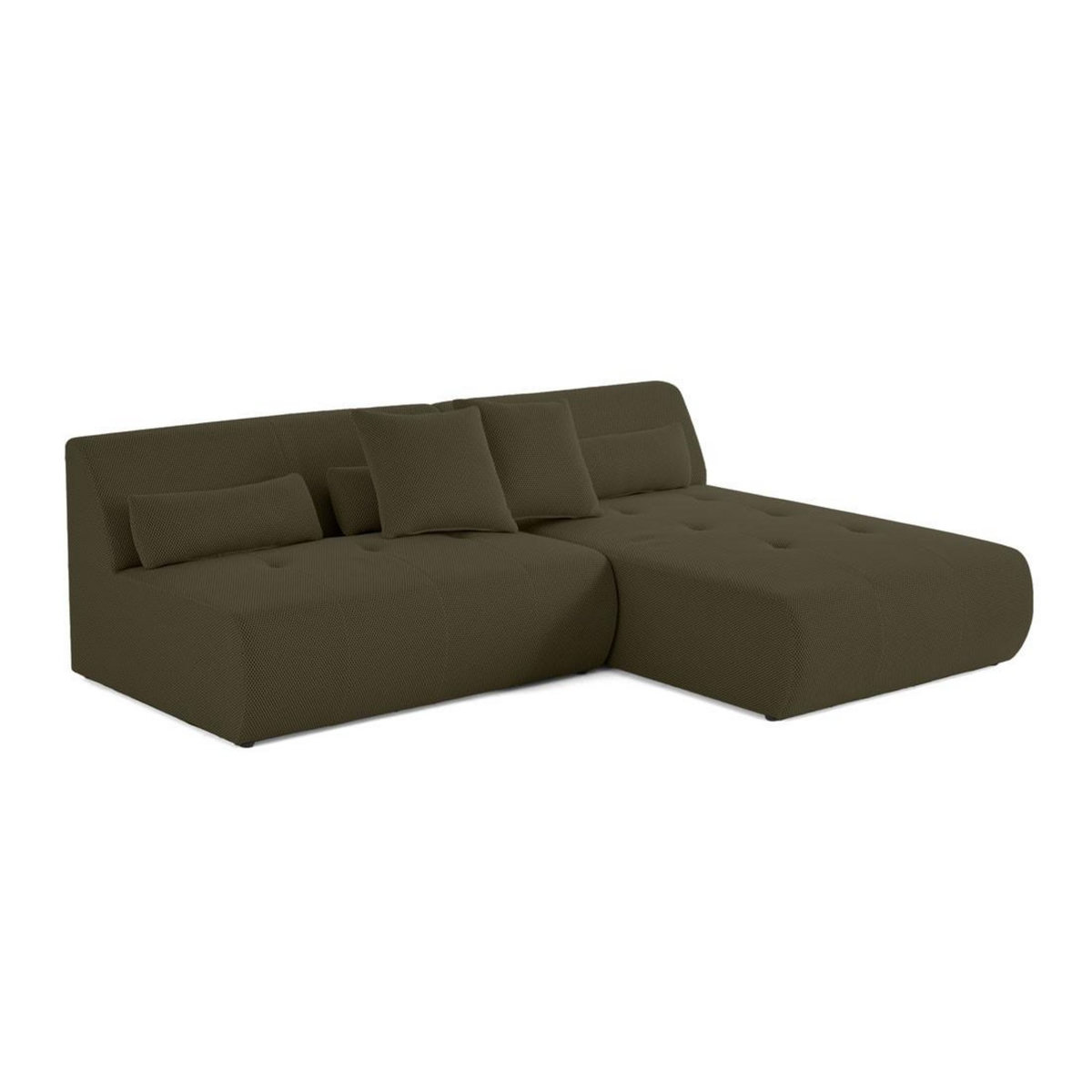 LISA DESIGN Onyx - canapé modulable d'angle réversible 4 places - en tissu mailles 3d