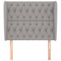 Voir la diapositive 3 : VIDAXL Tete de lit avec oreilles Gris clair 103x23x118/128 cm Tissu