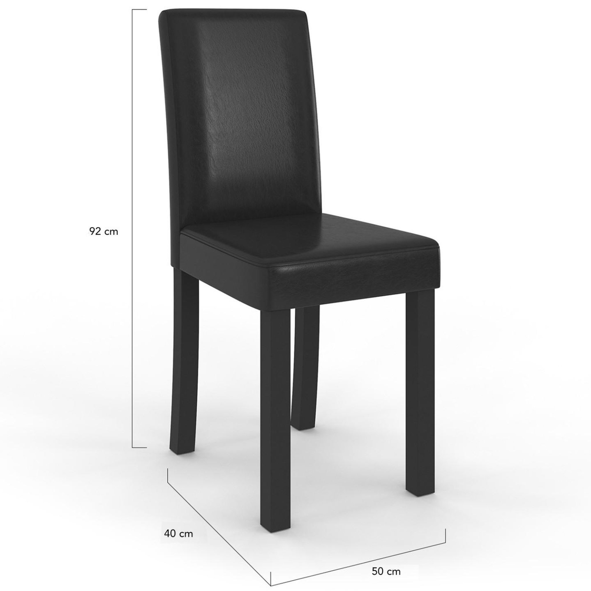 Voir la diapositive 5 : ID MARKET Lot de 4 chaises hannah noires pour salle à manger