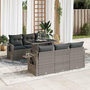 Voir la diapositive 1 : VIDAXL Salon de jardin avec coussins 7 pcs gris resine tressee