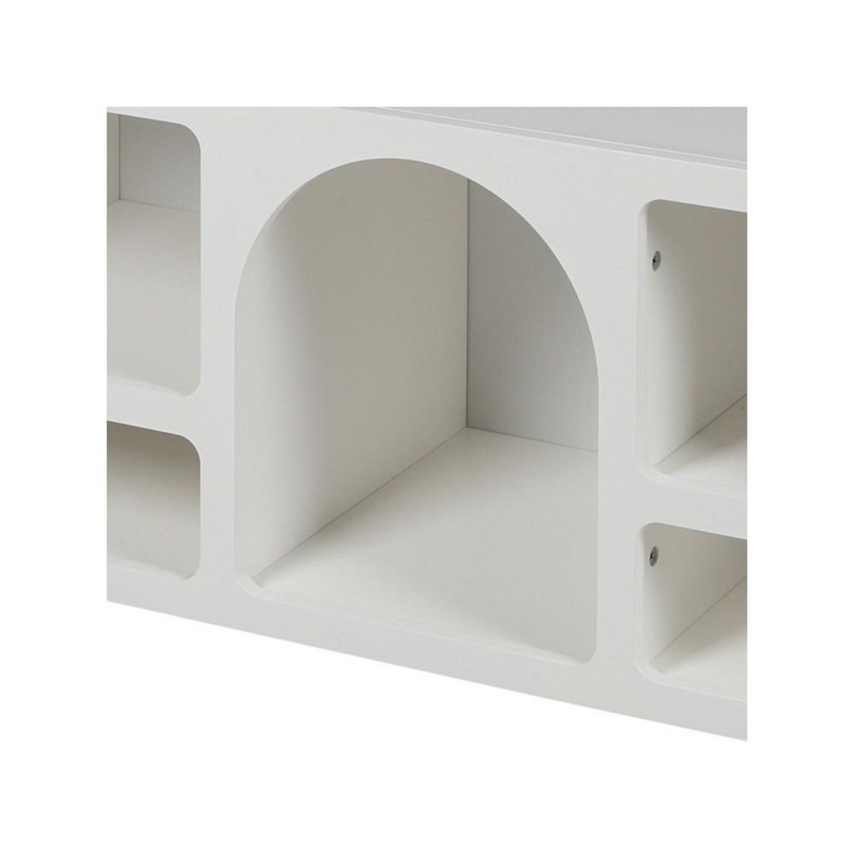 FORNORD Meuble TV blanc 5 niches Gallery