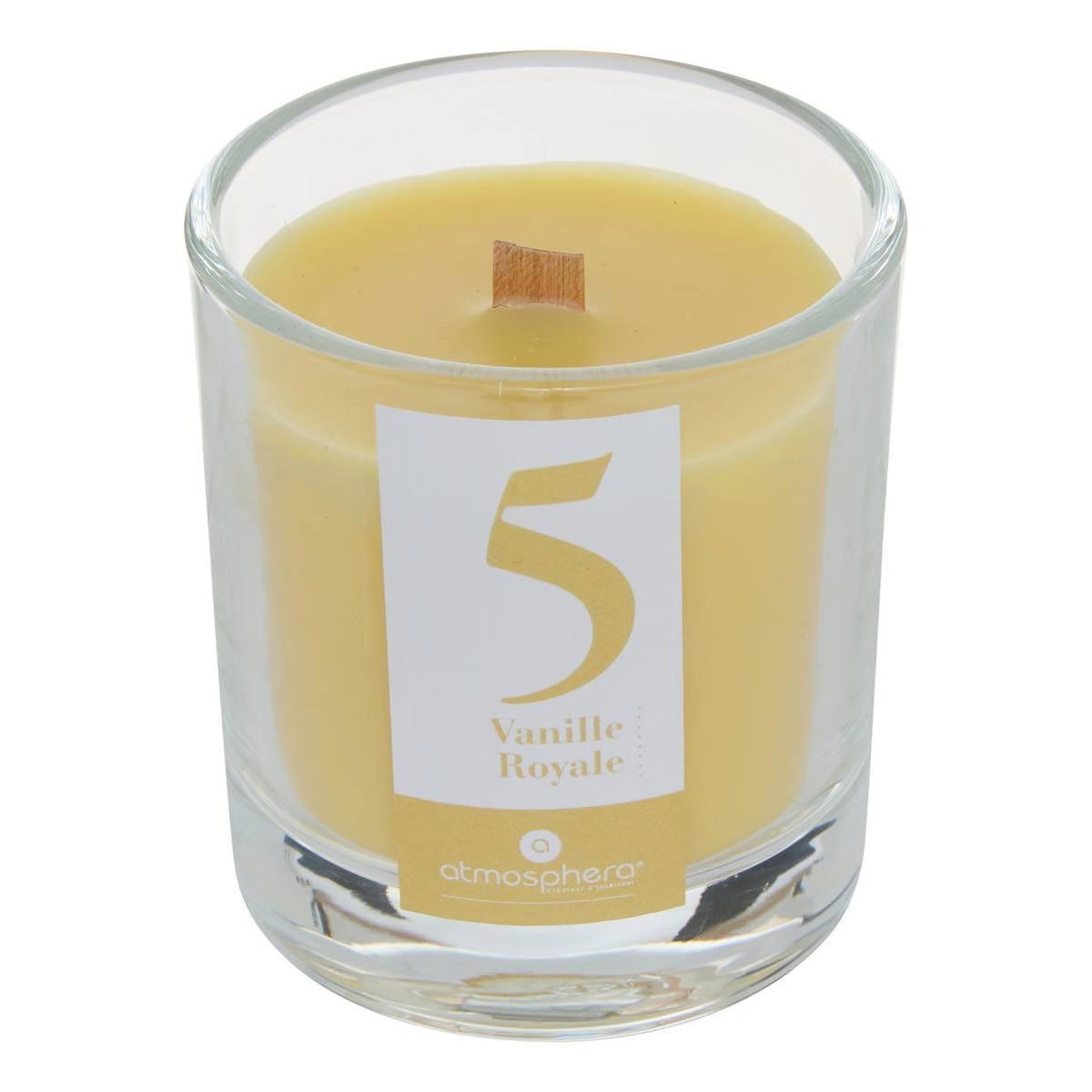 ATMOSPHERA Bougie Parfumée en Verre  Numia  180g Vanille Royale