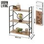 Voir la diapositive 5 : TOILINUX Etagère droite Large 3 niveaux Colorado H.48 en Métal et MDF - Beige et Noir
