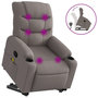 Voir la diapositive 2 : VIDAXL Fauteuil inclinable de massage Taupe Tissu