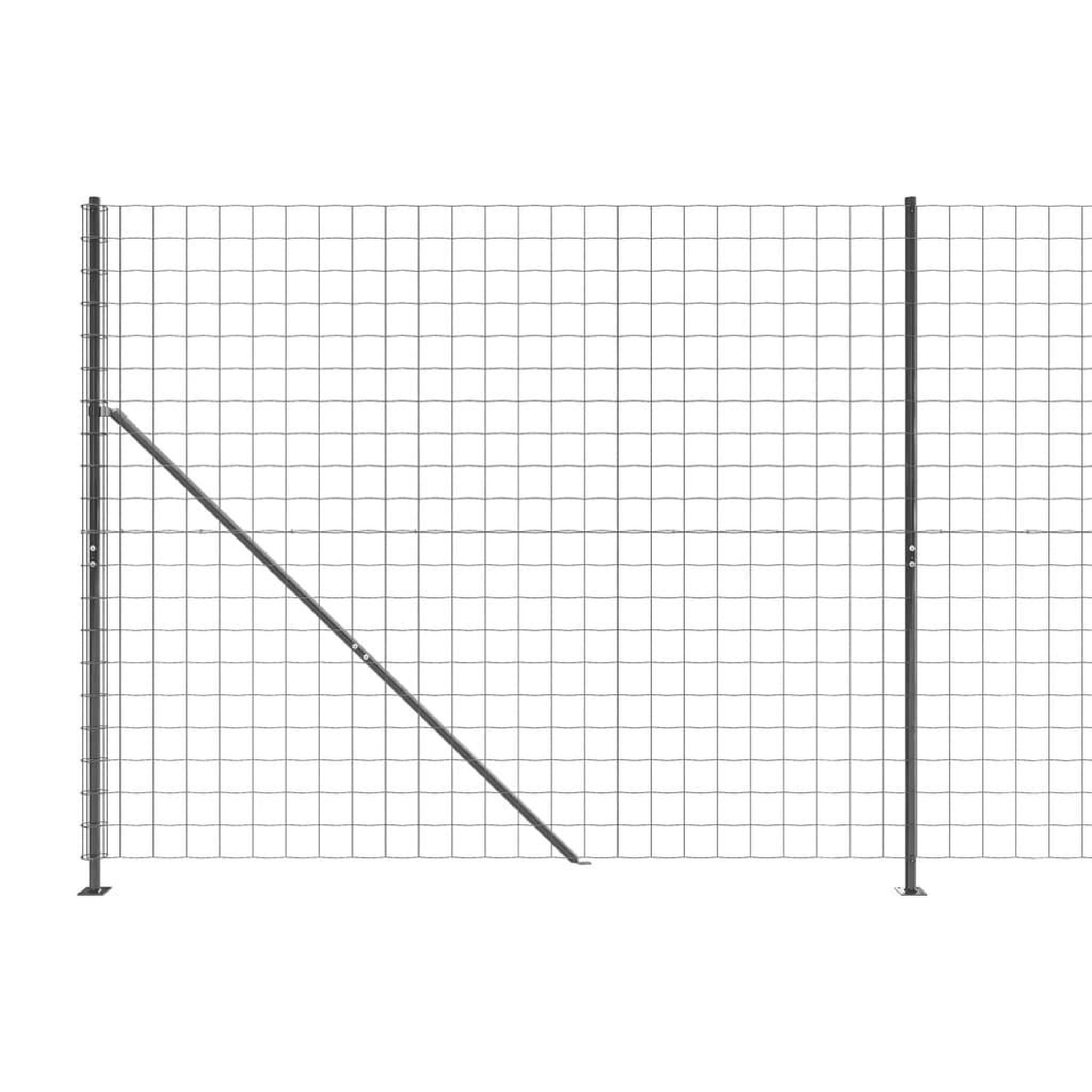 Voir la diapositive 4 : VIDAXL Cloture en treillis metallique avec bride anthracite 1,4x10 m