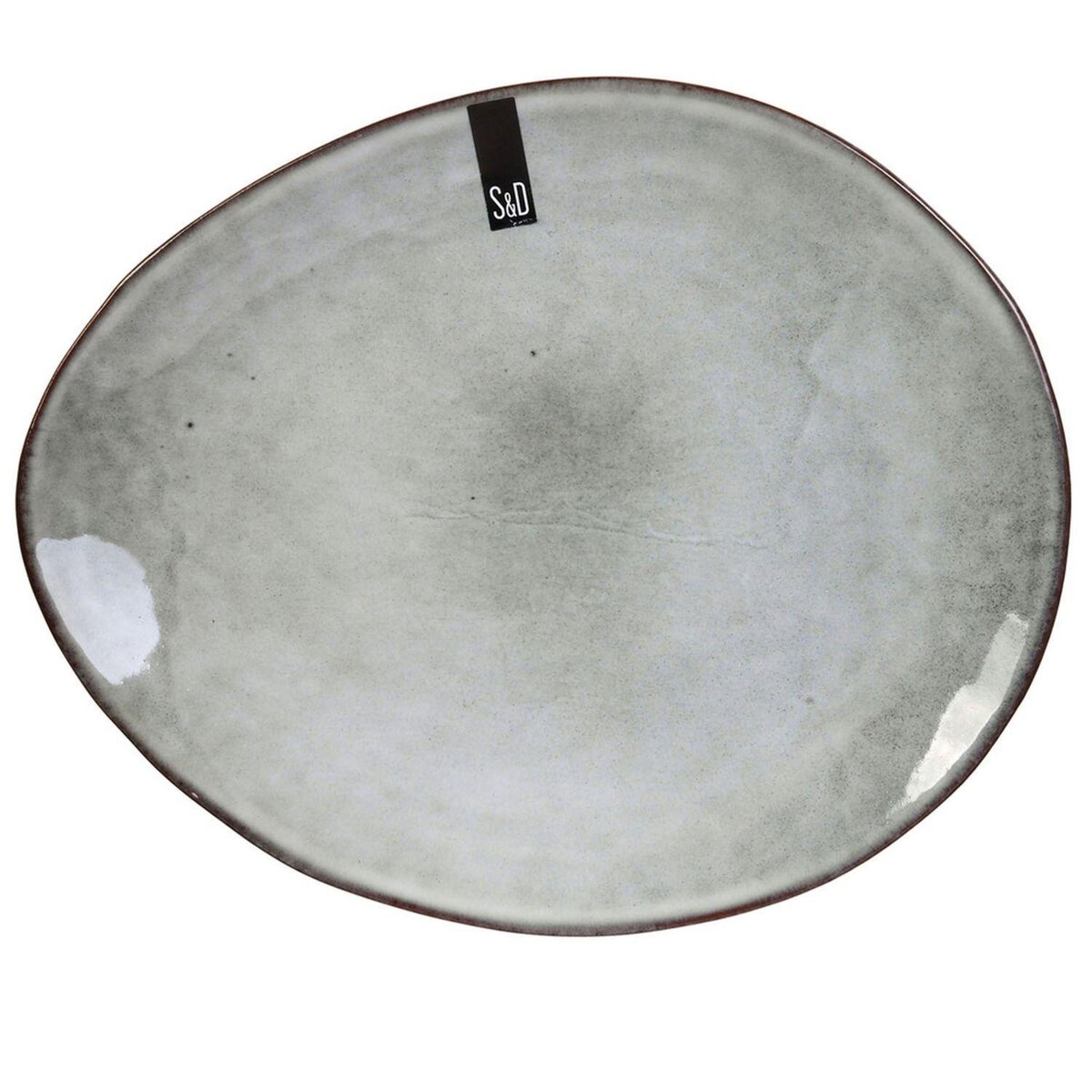 TOILINUX Lot 6x Assiette à dessert galet natural Au gré du temps - Gris