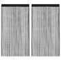 Voir la diapositive 1 : VIDAXL Rideau en fils 2 pcs 100 x 250 cm Noir