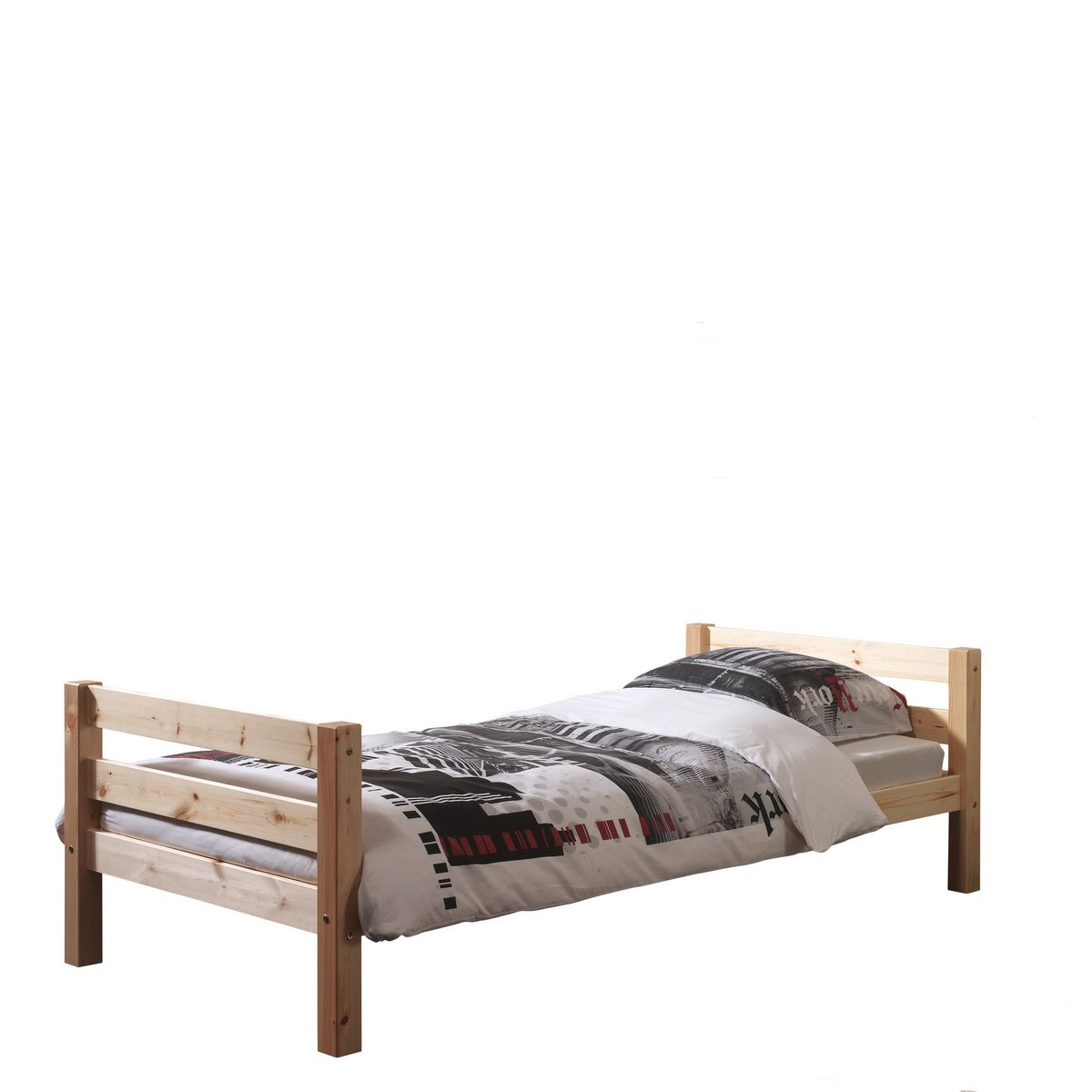Lit WOODY 90X200CM en pin massif