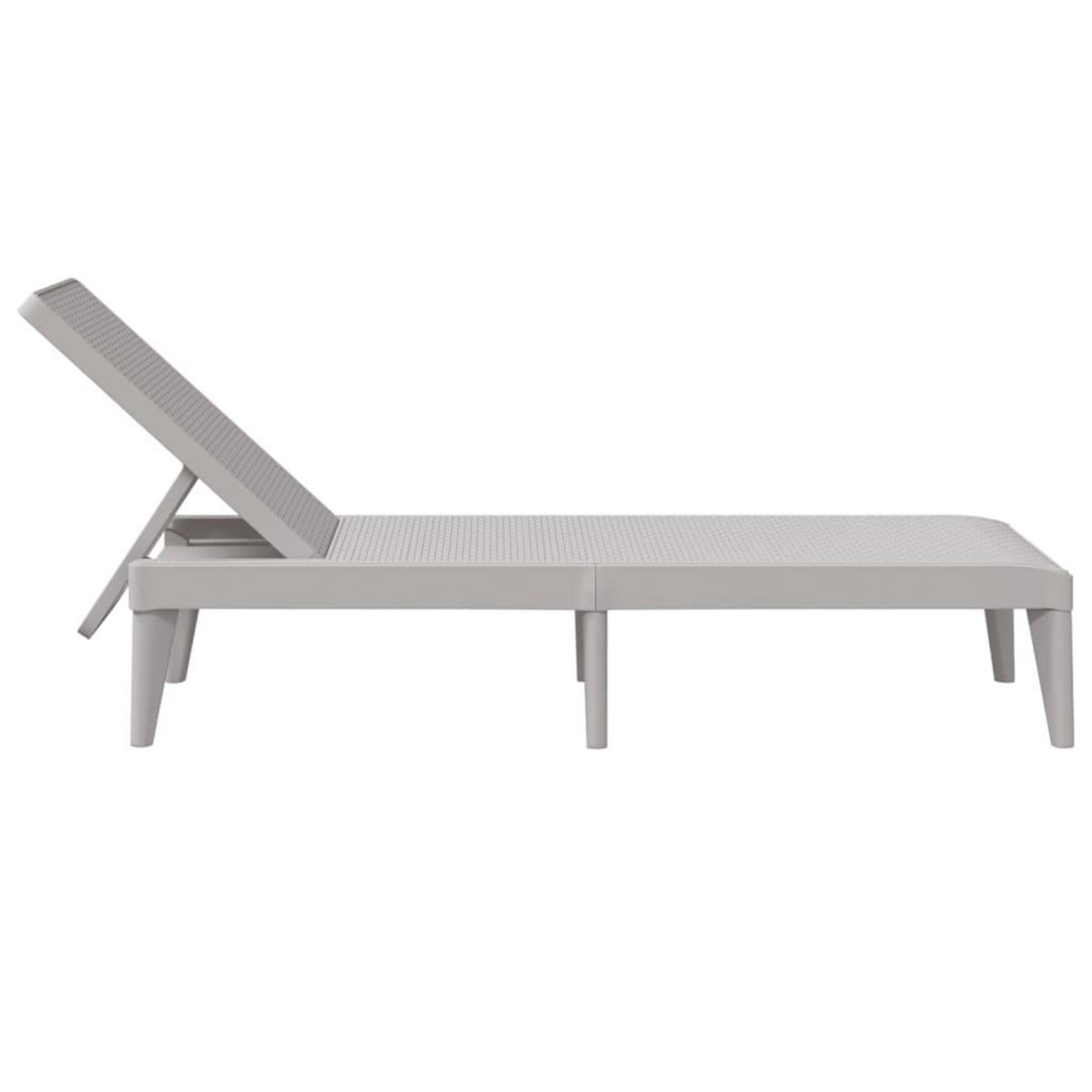 VIDAXL Chaise longue gris 186x60x29 cm PP