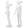 Voir la diapositive 5 : VIDAXL Mannequin homme corps complet base verre Blanc brillant 185 cm