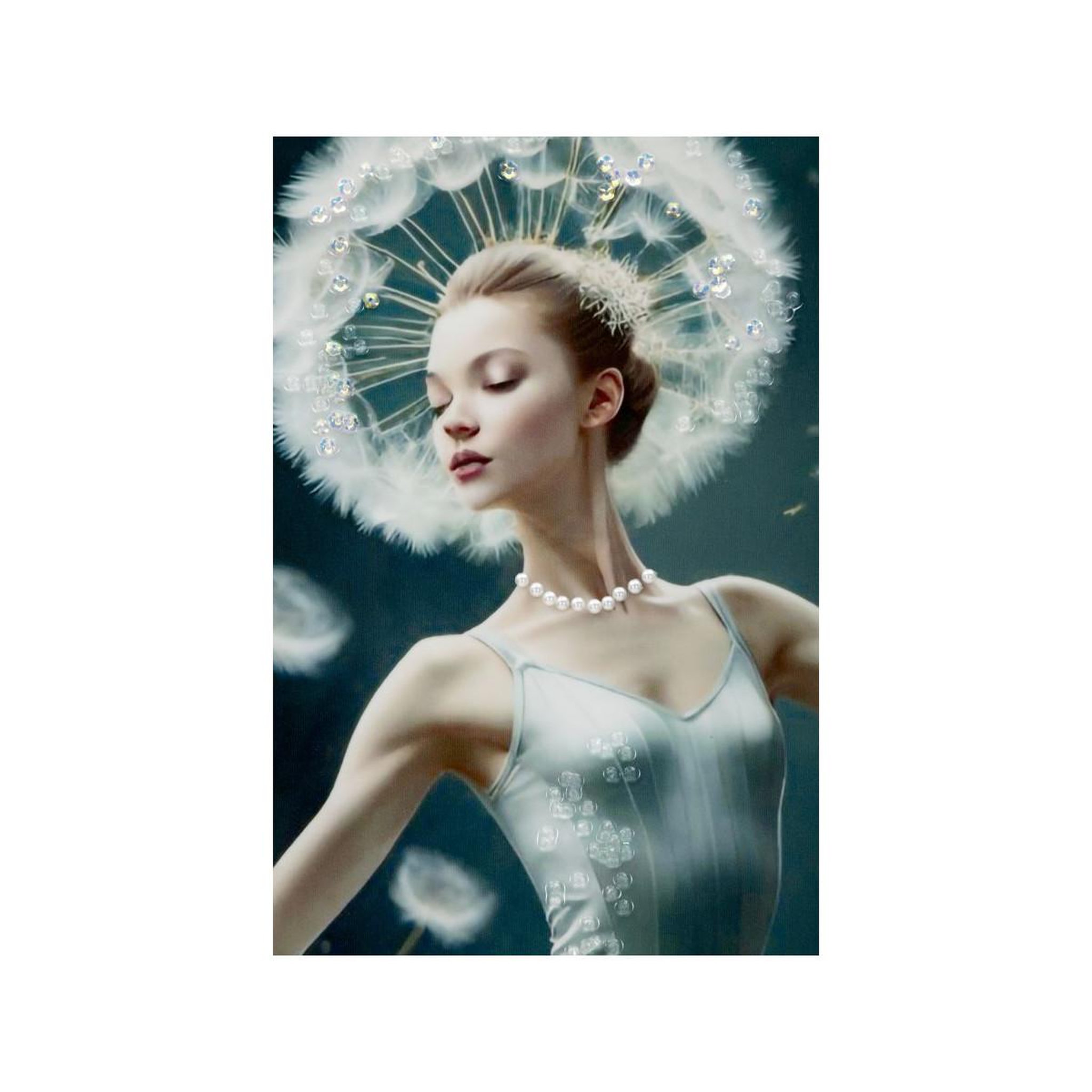 Voir la diapositive 2 : Paris Prix Tableau peinture  dancing ii  72x102cm multicolore