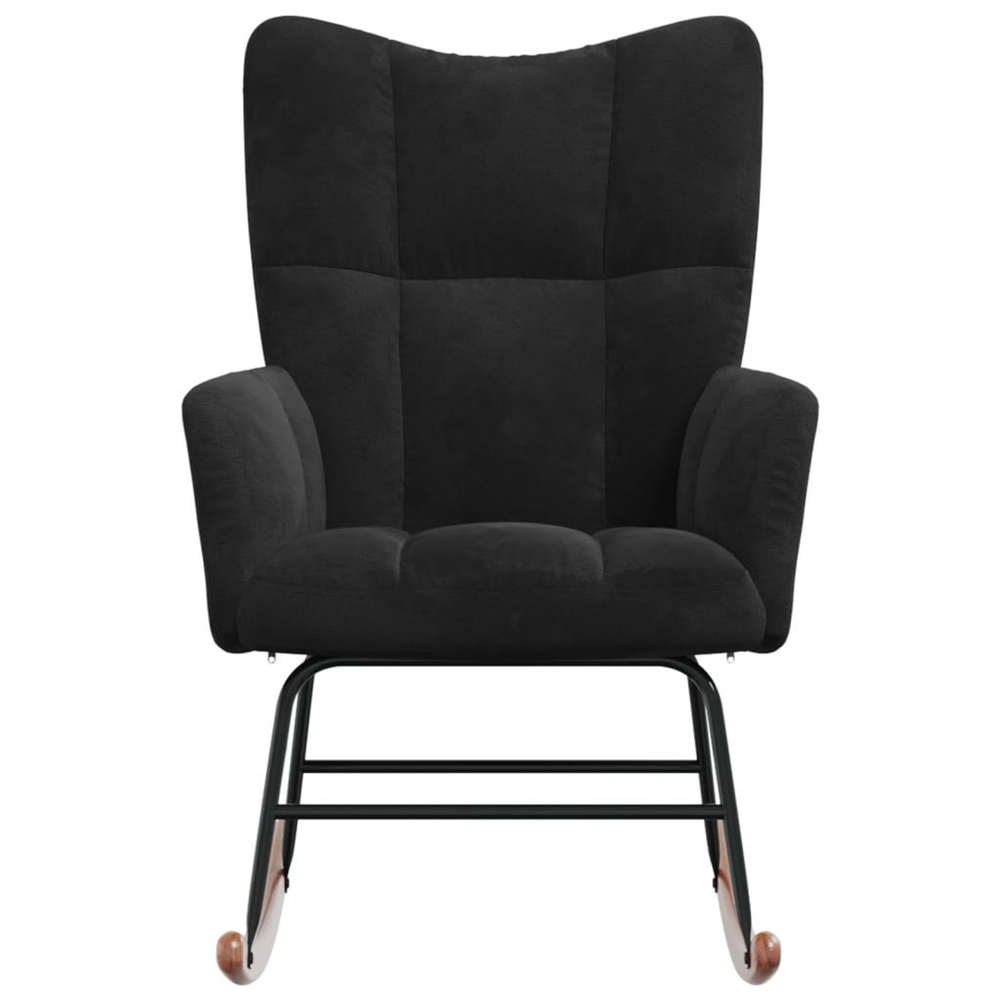 Voir la diapositive 3 : VIDAXL Chaise a bascule Noir Velours