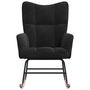 Voir la diapositive 3 : VIDAXL Chaise a bascule Noir Velours
